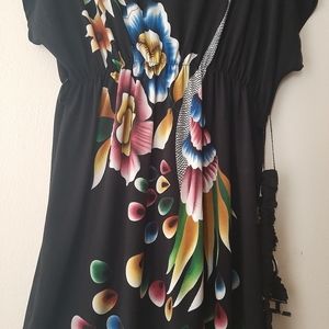 Cap Sleeve Multi Colored Tunic